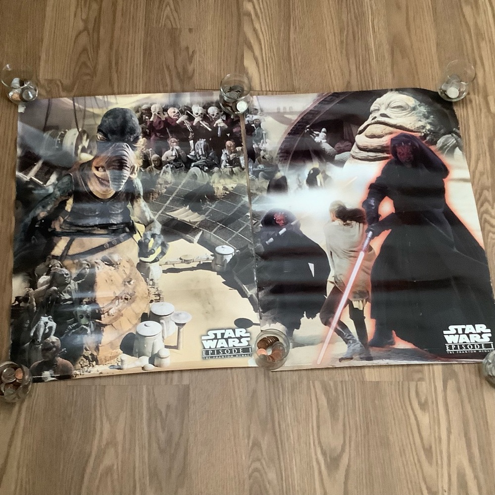 2 Vintage Posters Star Wars  Episode 1 THE PHANTOM MENACE  22” X 17”